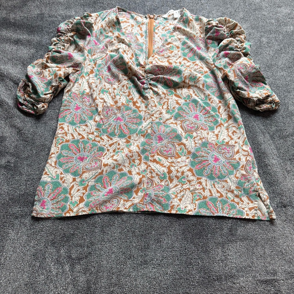 Veronica Beard Multicolor Floral Blouse